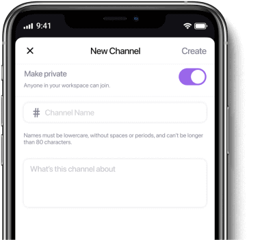 Canales de iOS app de chat