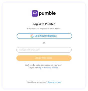 Create Pumble account