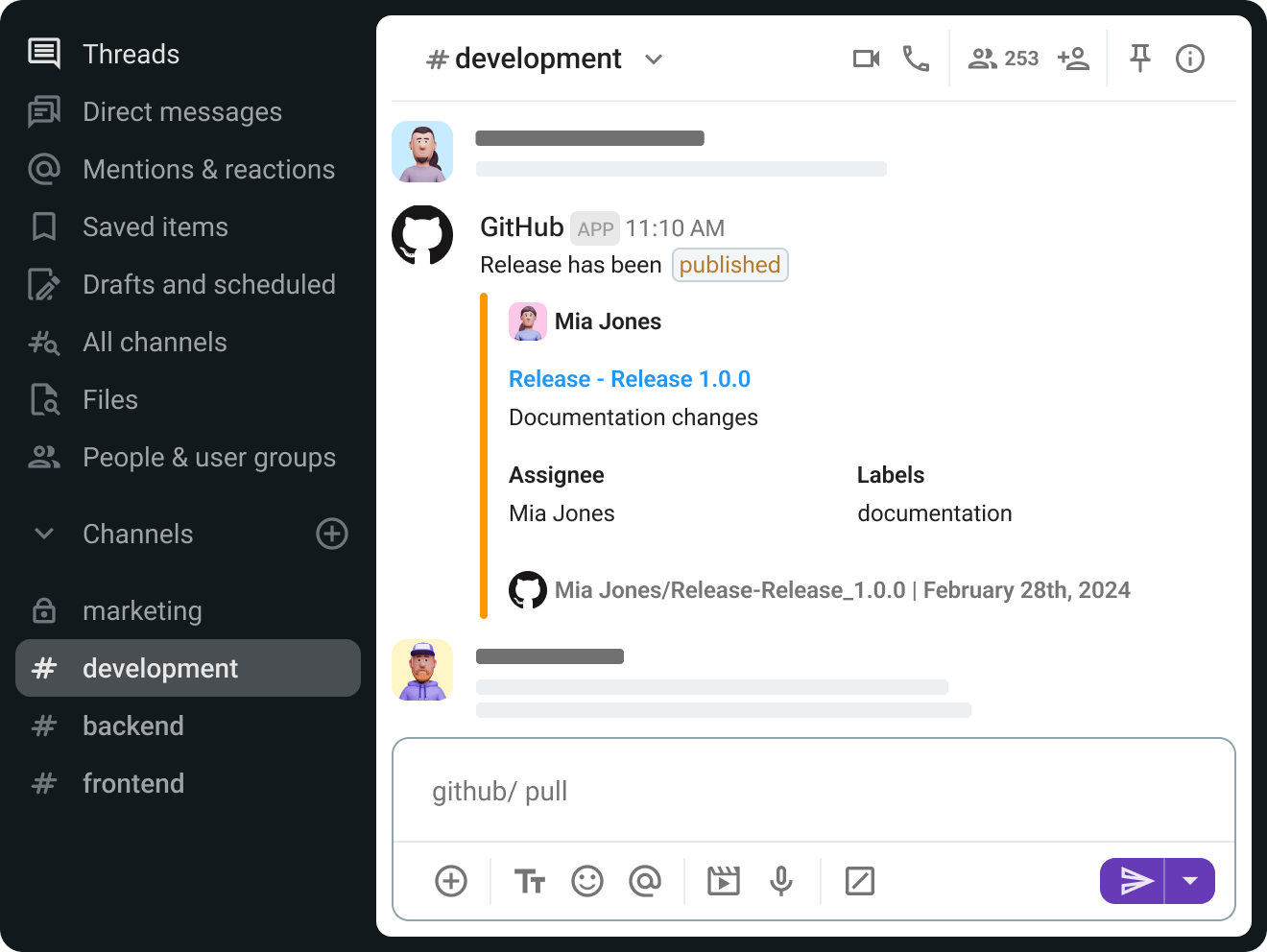 Planifica tu lanzamiento de GitHub en Pumble
