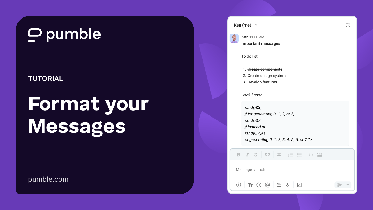 Formatez vos messages